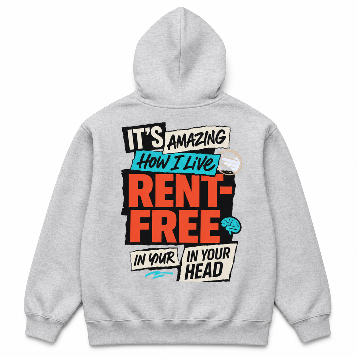Rent Free Statement Oversized Hoodie