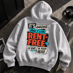 Rent Free Statement Oversized Hoodie