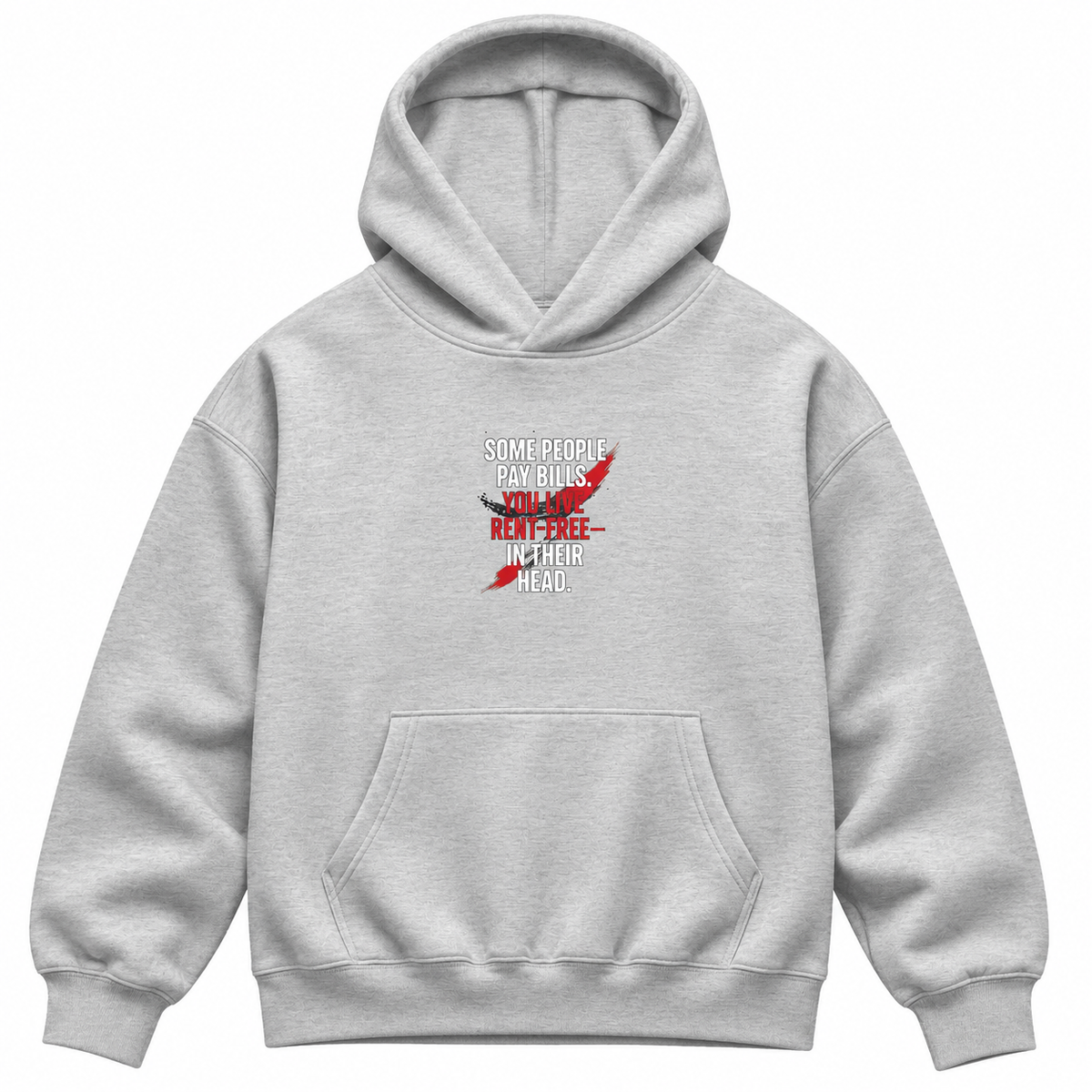 Rent Free Statement Oversized Hoodie