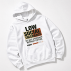 clean white oversized hoodie product mockup with modern coffee inspired typography graphic contemporary streetwear fashion