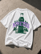 flat lay white graphic streetwear tee back print nineties culture vintage artwork urban streetwear