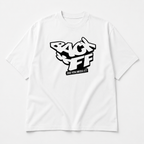 product front view oversized white graphic t shirt back off statement design graphic streetwear