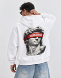 Renaissance Statue Back Print Oversized Hoodie