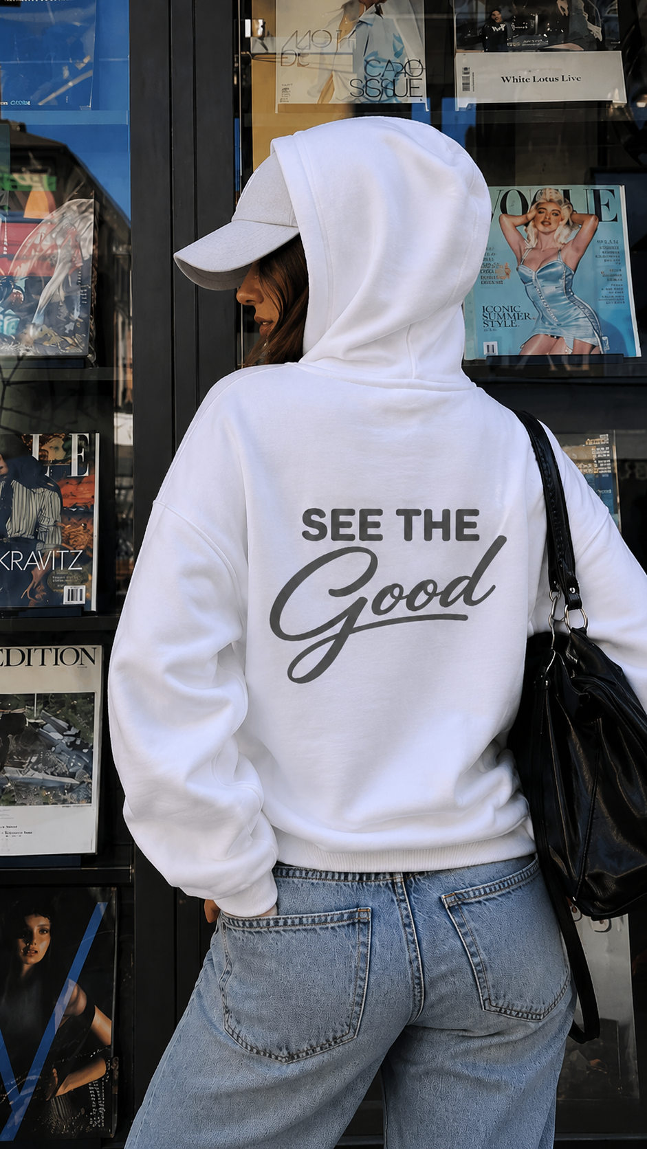 Positive Quote Hoodie See The Good Oversized Hoodie