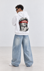 Renaissance Statue Back Print Oversized Hoodie