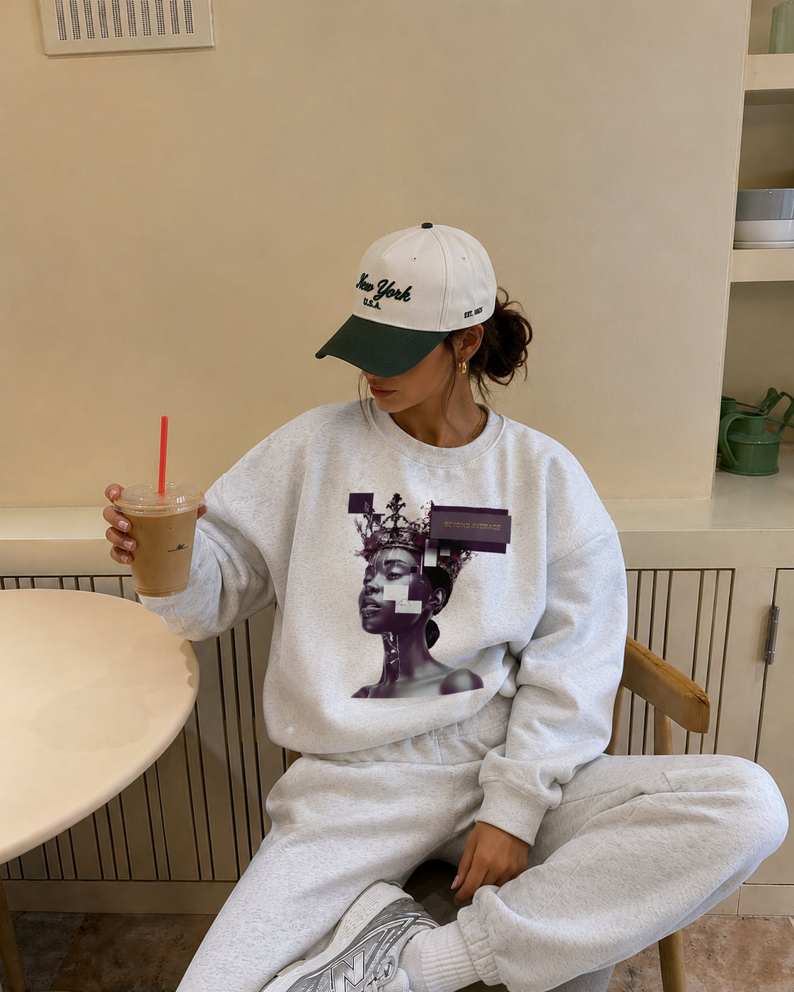Beyond Average Crown Sweatshirt – Oversized Graphic Streetwear Crewneck