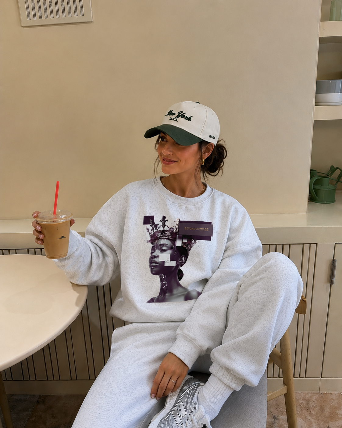 Beyond Average Crown Sweatshirt – Oversized Graphic Streetwear Crewneck