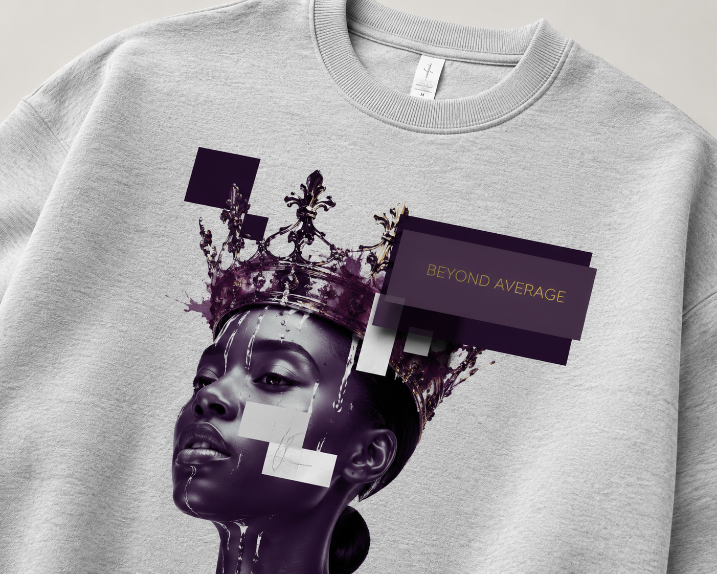 Beyond Average Crown Sweatshirt – Oversized Graphic Streetwear Crewneck