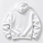 back view oversized white hoodie clean minimal oversized streetwear hoodie