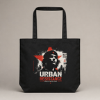 Black Nöiré Urban graphic tote bag, front product view
