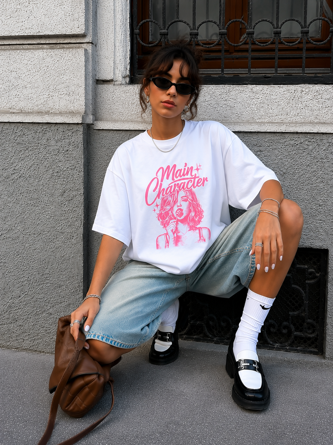 Oversized Main Character Graphic T-Shirt | Noiré
