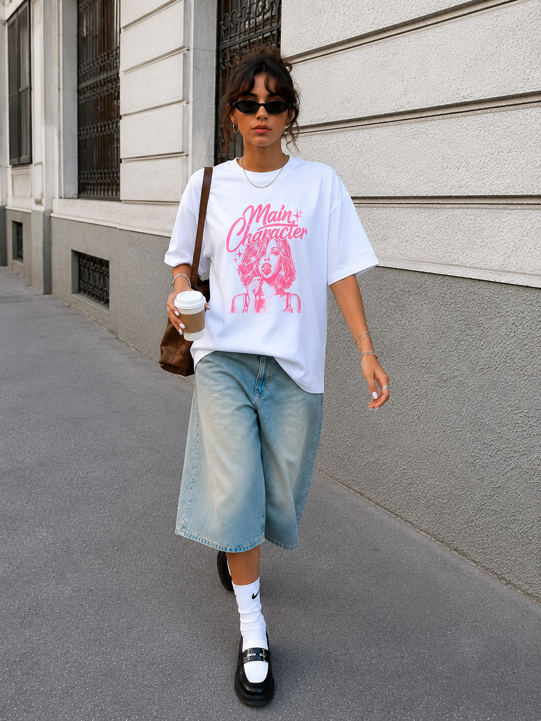 Oversized Main Character Graphic T-Shirt | Noiré