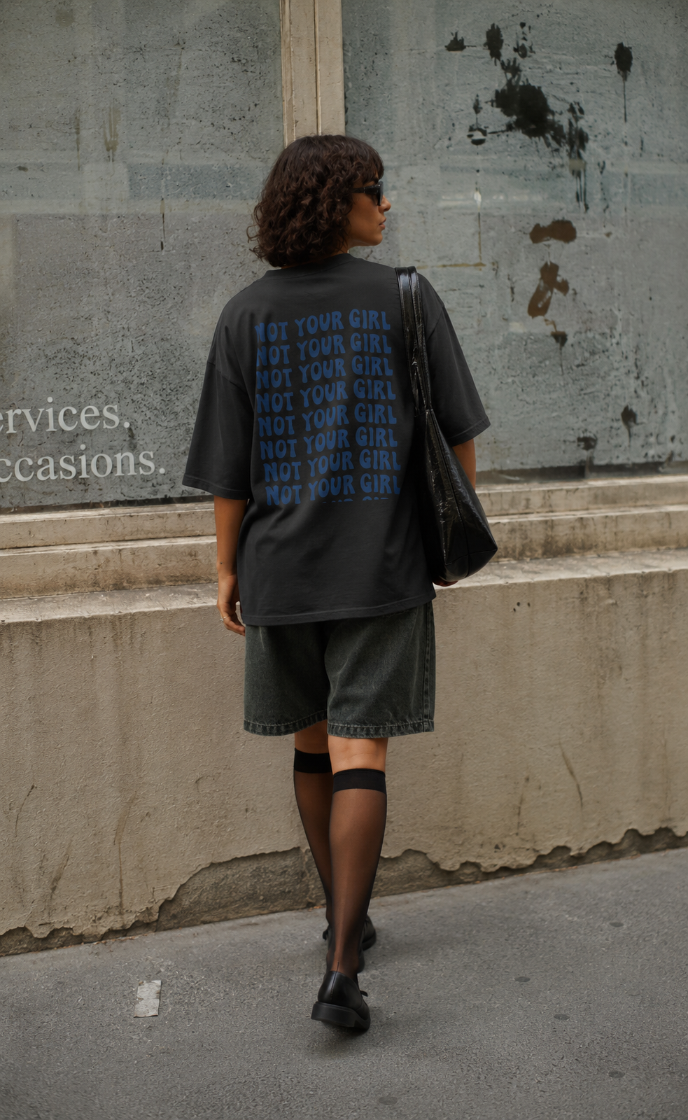 Feminist Graphic T-Shirt Not Your Girl Oversized Tee