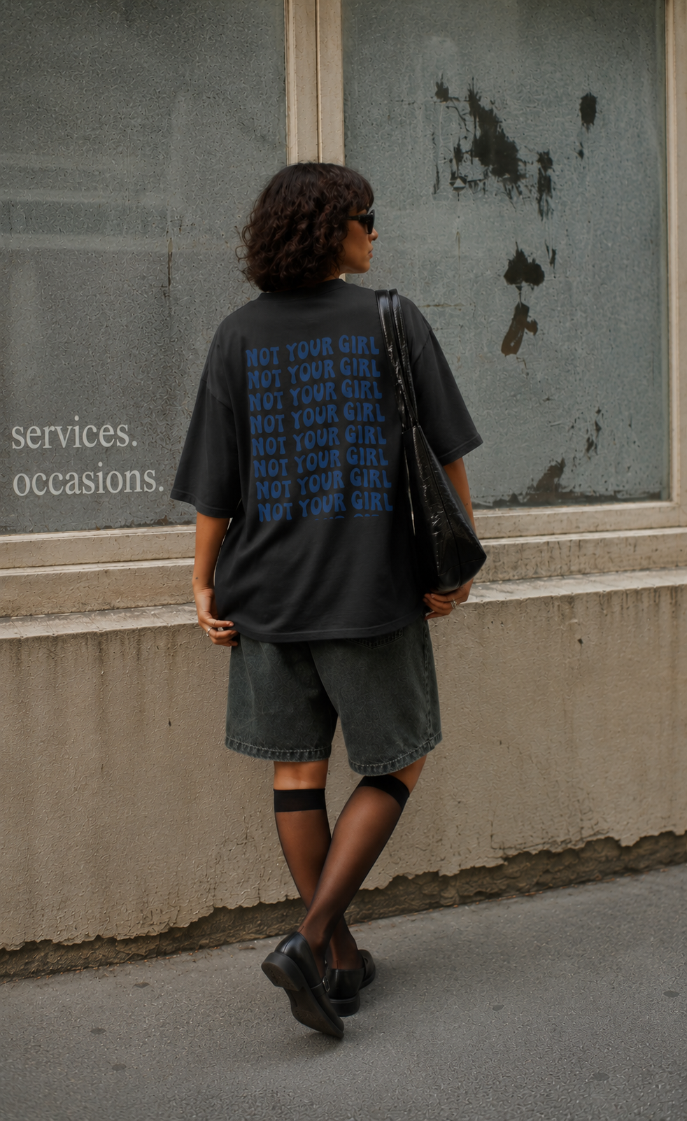 Feminist Graphic T-Shirt Not Your Girl Oversized Tee