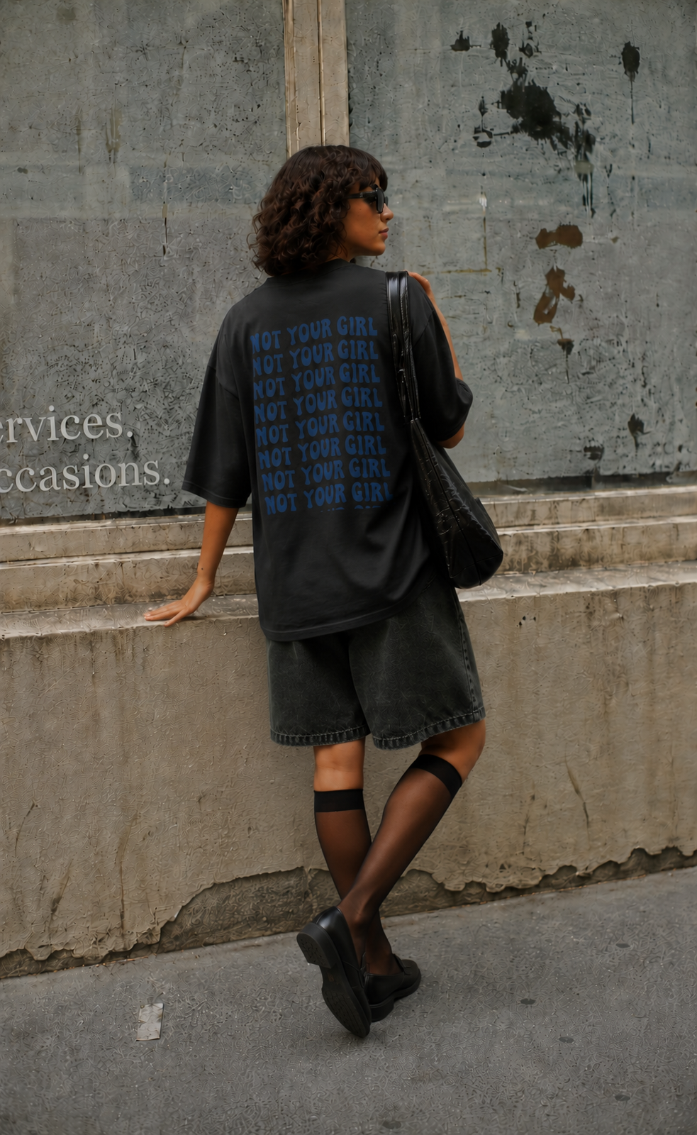 Feminist Graphic T-Shirt Not Your Girl Oversized Tee