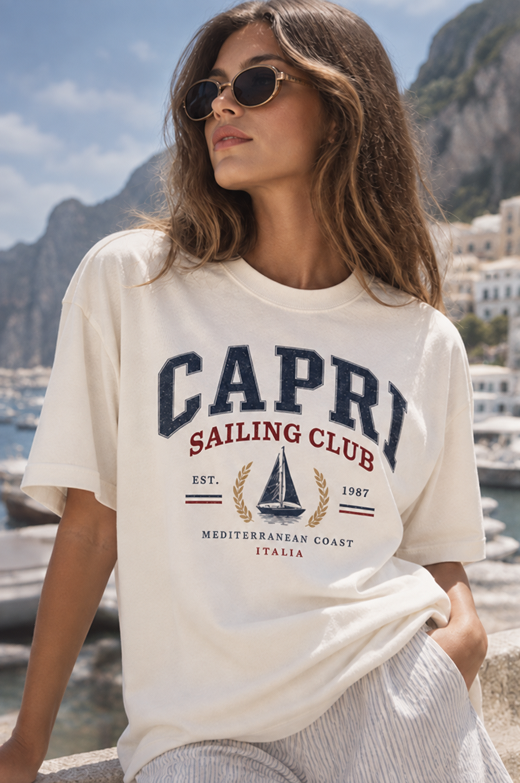 Capri Sailing Club Graphic T-Shirt