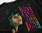 close up view oversized black graphic t-shirt portrait print not for everyone streetwear fashion