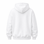 back view oversized white hoodie blank clean minimalist streetwear apparel mockup