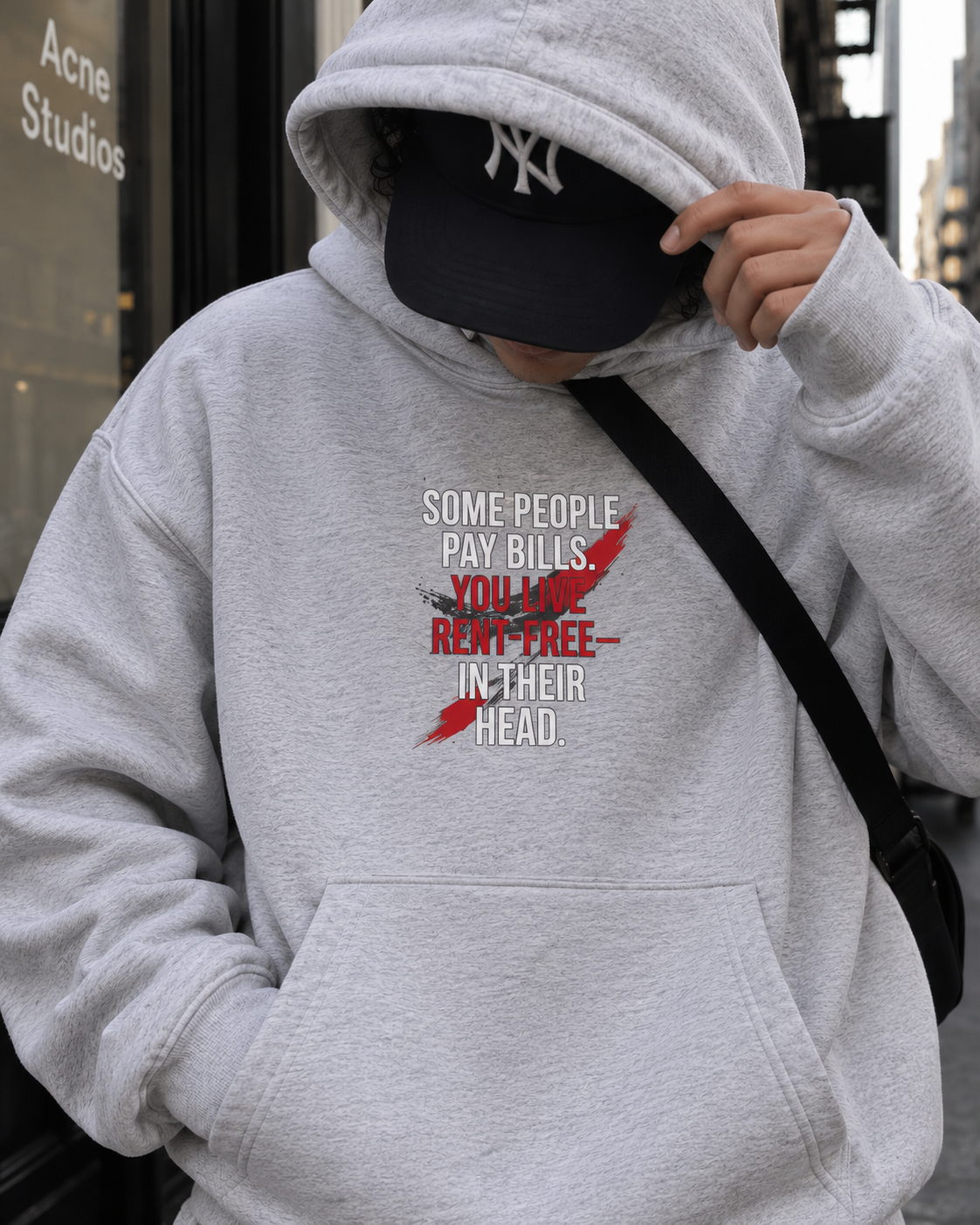 Rent Free Statement Oversized Hoodie