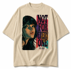 front view oversized sand streetwear t-shirt not for everyone artwork urban streetwear outfit