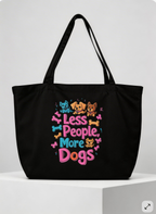 Less People More Dogs Tote Bag