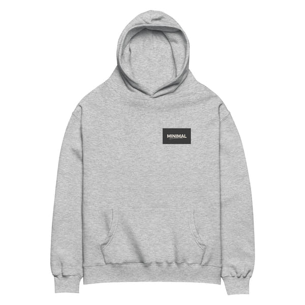 Oversized hoodie in medium grey with 