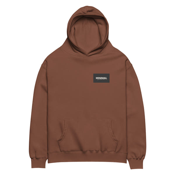 Oversized hoodie in brown with 