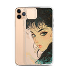 product front view retro anime girl phone case vintage manga aesthetic accessory