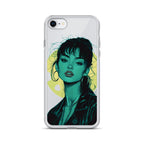 product front view teal fashion portrait phone case edgy feminine aesthetic accessory