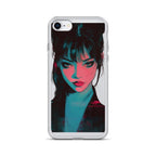 product front view cyberpunk portrait phone case dark feminine glitch aesthetic accessory