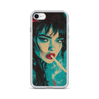 product front view edgy pop art phone case noir glam feminine portrait accessory