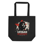 Black Nöiré Urban graphic tote bag, front product view