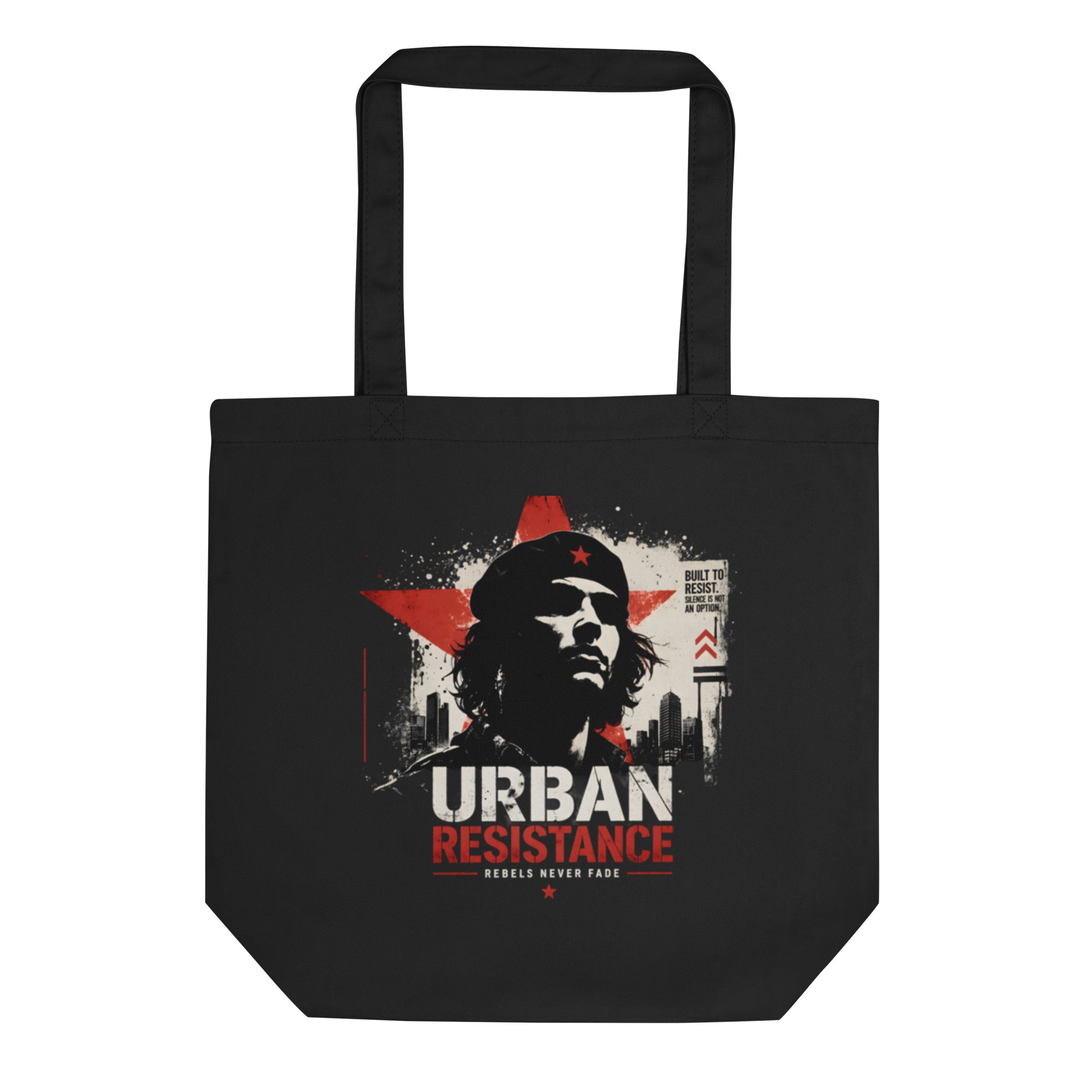 Black Nöiré Urban graphic tote bag, front product view
