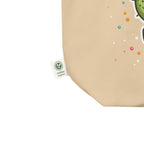 Natural Nöiré tote bag, close-up fabric and print detail
