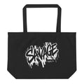 product front view black tote bag savage logo centered graphic streetwear
