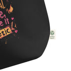 black streetwear tote bag emotional damage aesthetic graphic colorful design everyday streetwear accessory