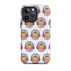 Cozy coffee pattern MagSafe iPhone case Lo Fi Latte front view