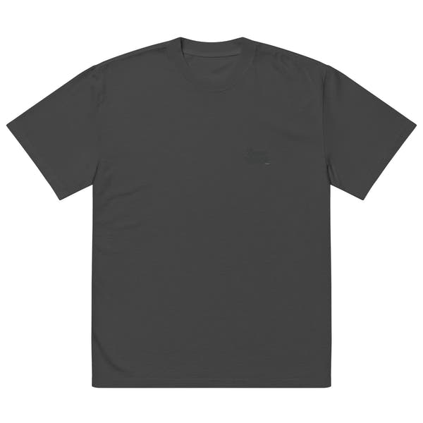 streetwear t-shirt front view with minimal logo detail
