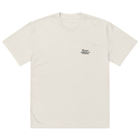 streetwear t-shirt front view with minimal logo detail
