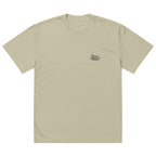 streetwear t-shirt front view with minimal logo detail
