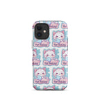 Cute kitten pattern MagSafe iPhone case Not Today Kitty front view