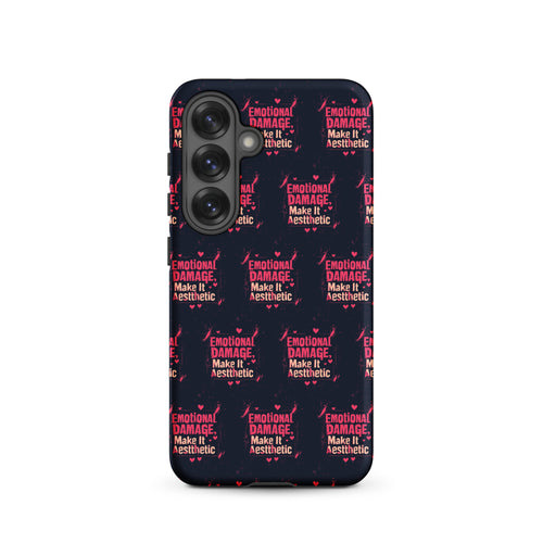 product front view aesthetic quote phone case emotional damage dark humor graphic accessory