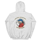 Ash oversized unisex hoodie with bold illustrated back graphic, modern streetwear style