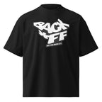 product front mockup oversized black graphic t shirt back off statement print streetwear fashion