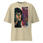 front view oversized beige graphic t-shirt not for everyone design streetwear fashion