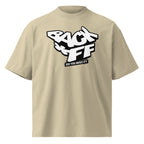 product clean mockup oversized beige graphic t shirt back off statement print streetwear fashion