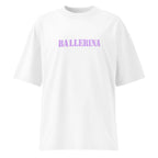 oversized white ballerina graphic t-shirt front print pastel lavender statement streetwear tee