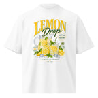 product front mockup white oversized lemon drop graphic t shirt summer edition print streetwear fashion