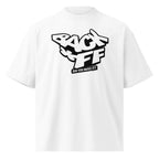 product front mockup relaxed fit white graphic t shirt back off design streetwear fashion