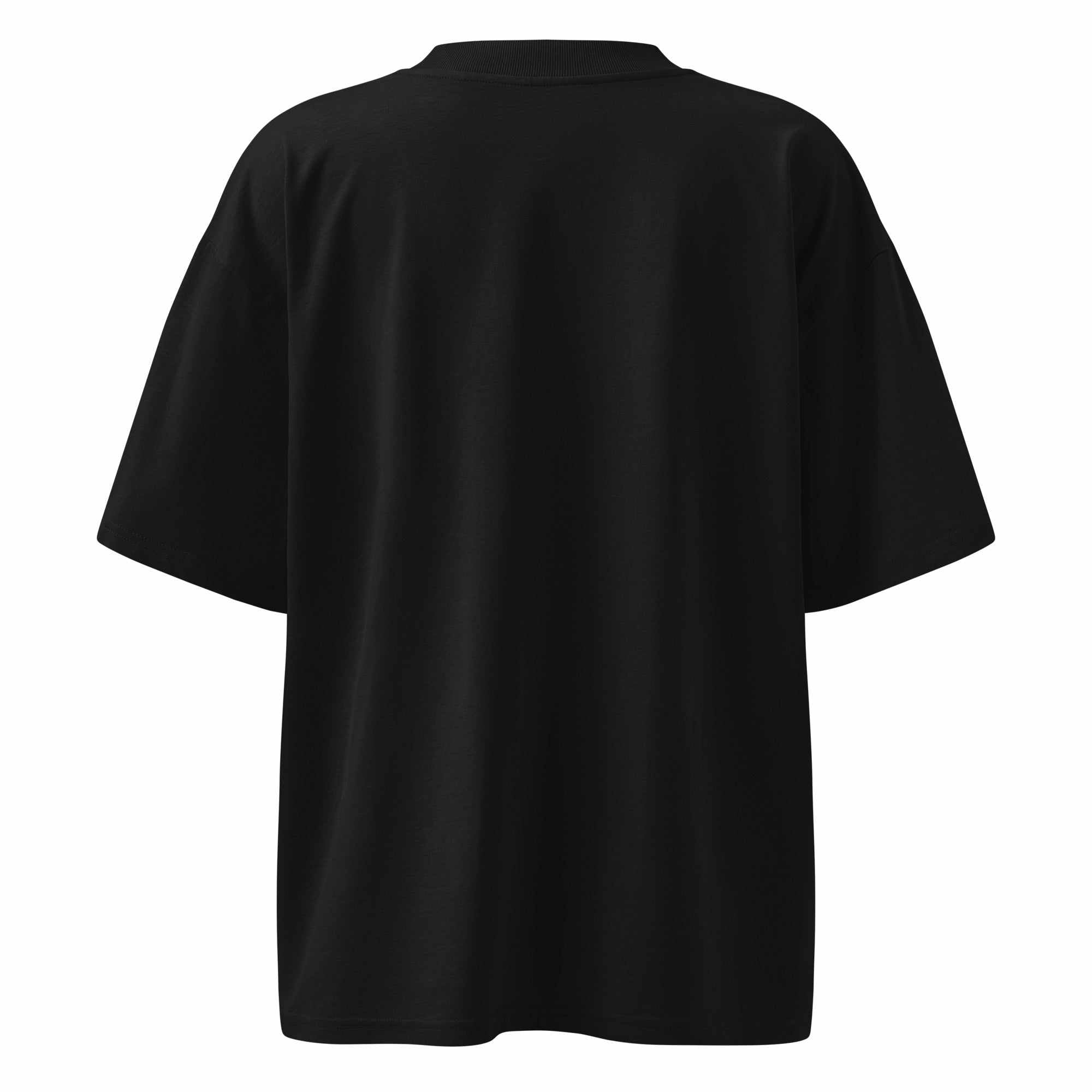 back view oversized black streetwear t shirt blank back minimal urban streetwear clothing